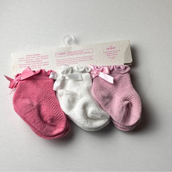 Sparkle My Universe Kids Bow Ankle Multi-pack Socks Sz 6-12 M Six Pairs - Picture 7 of 12